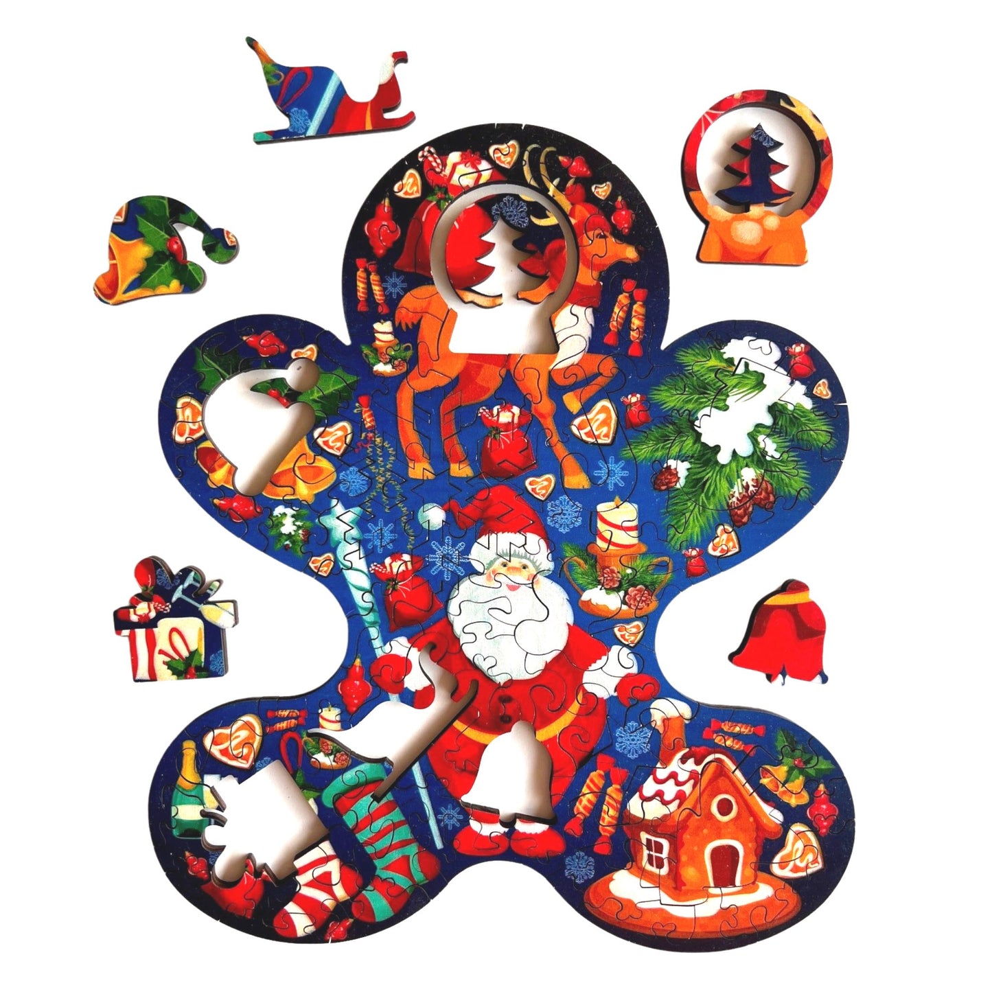 Christmas Gingerbread Man with a FREE wooden Christmas Decoration