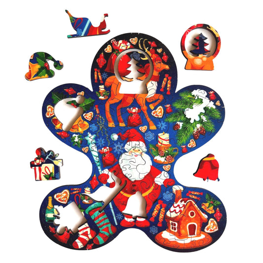 Christmas Gingerbread Man with a FREE wooden Christmas Decoration