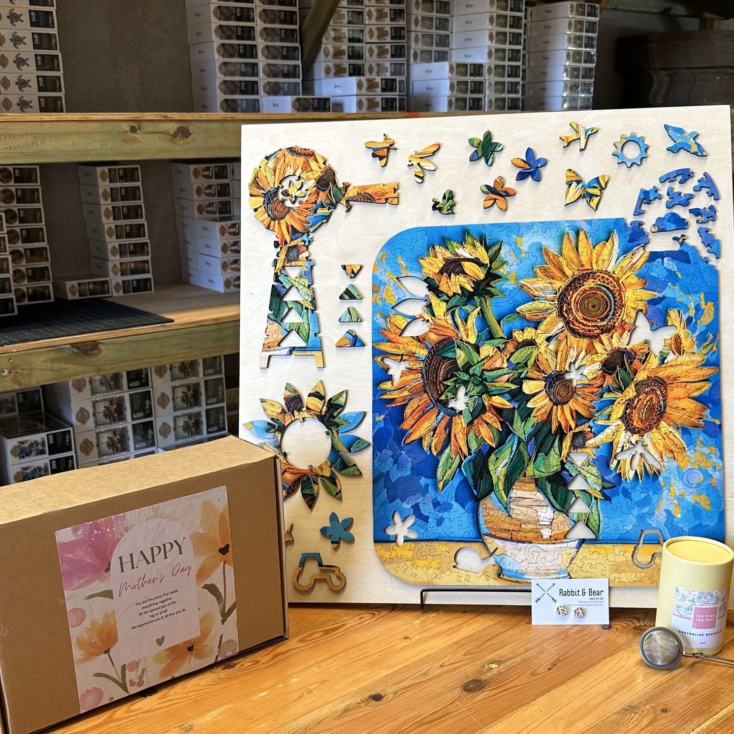Mother's Day Sunflower Jigsaw Puzzle Hamper