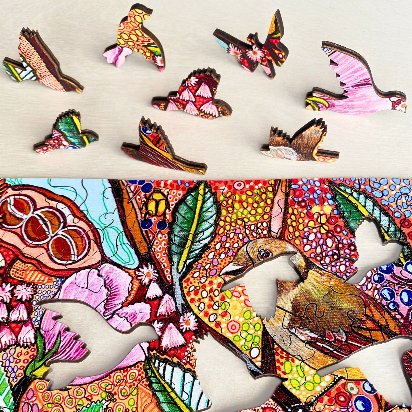 283 Pieces - Golden Whistler - Naomi Malone Original Art