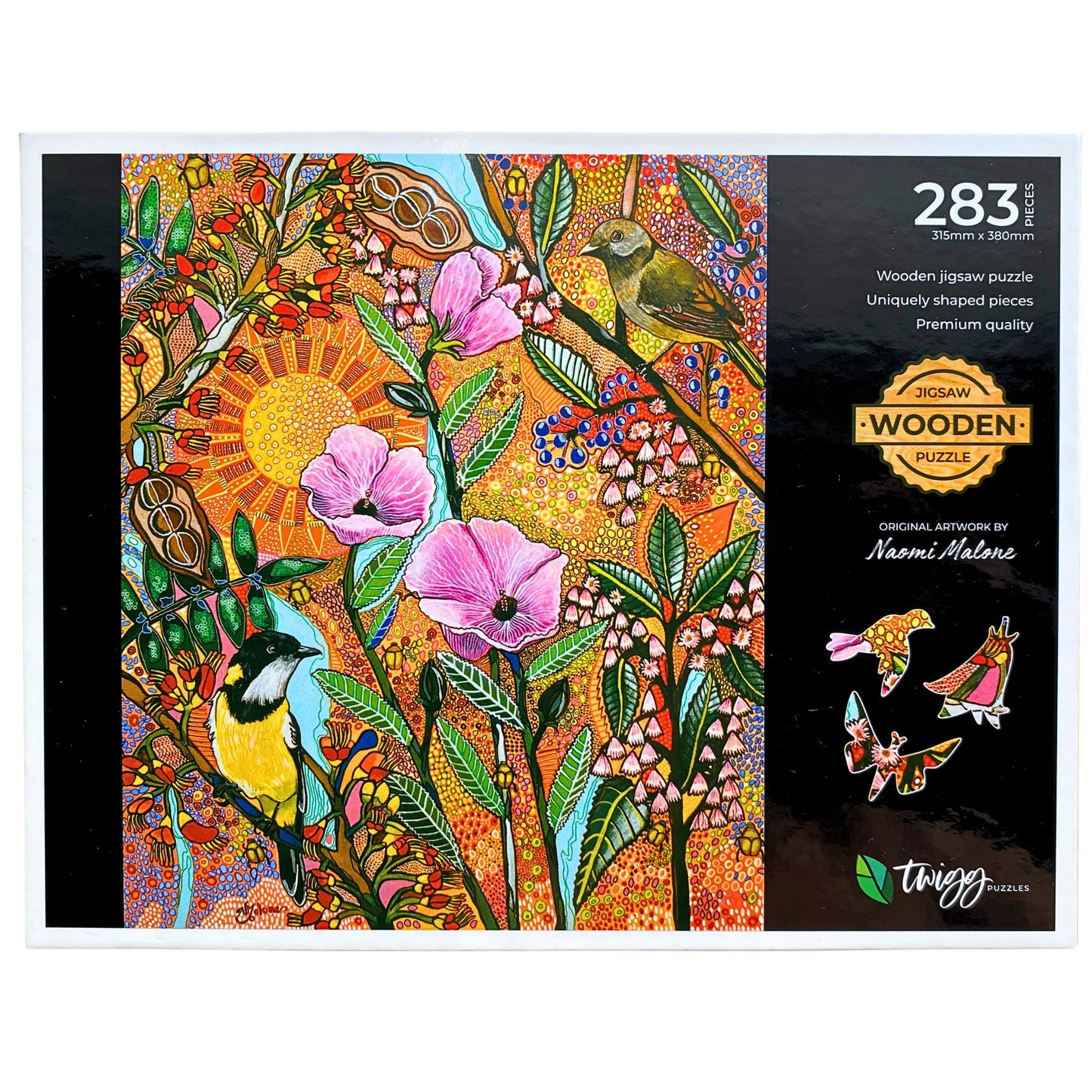 283 Pieces - Golden Whistler - Naomi Malone Original Art
