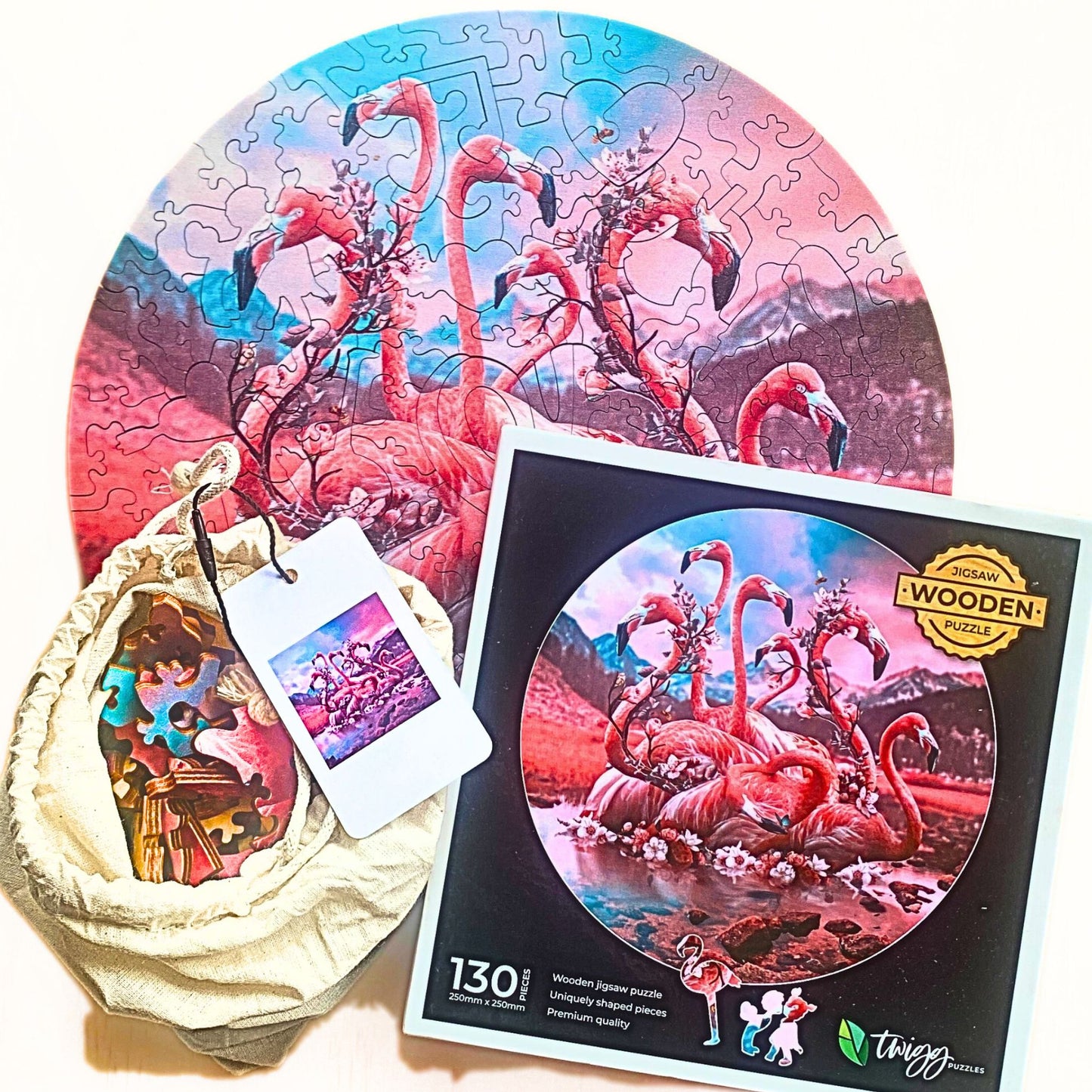 130 Pieces - Flamingos