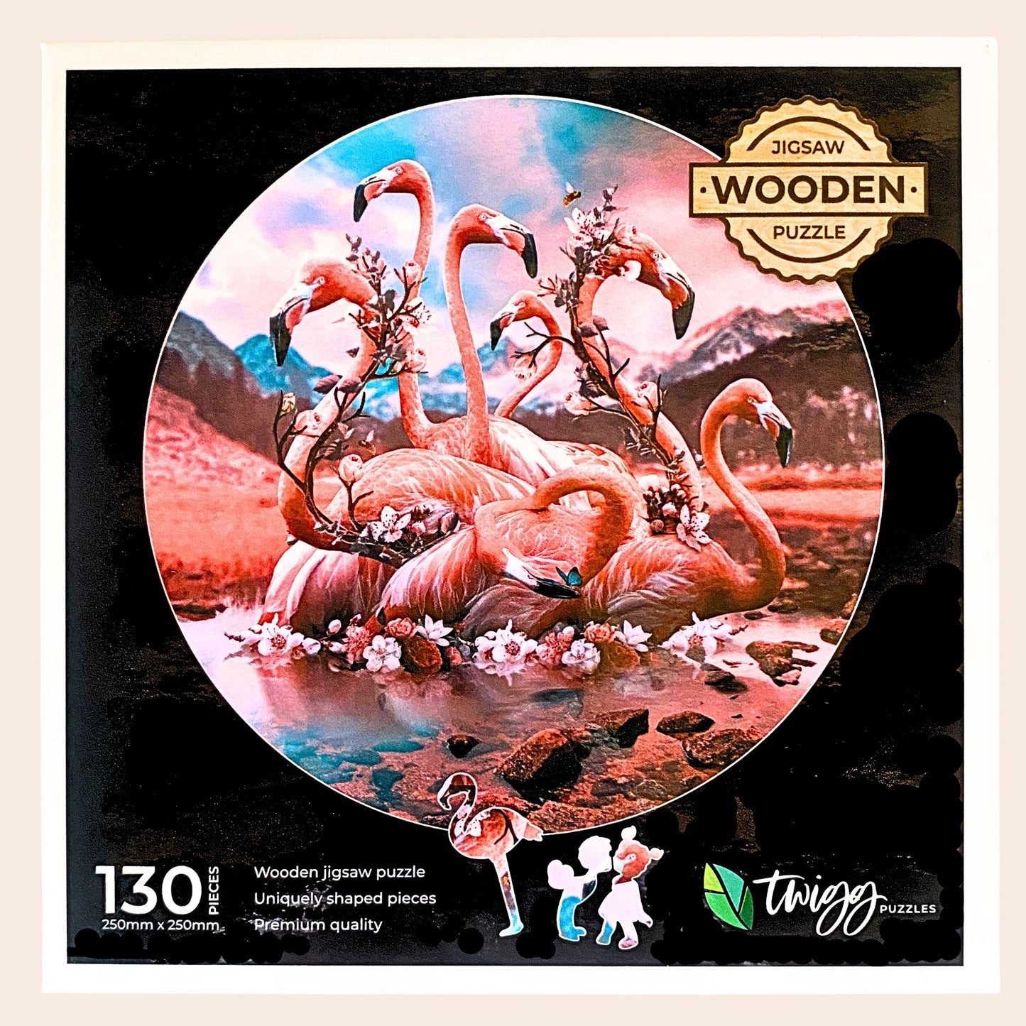 130 Pieces - Flamingos