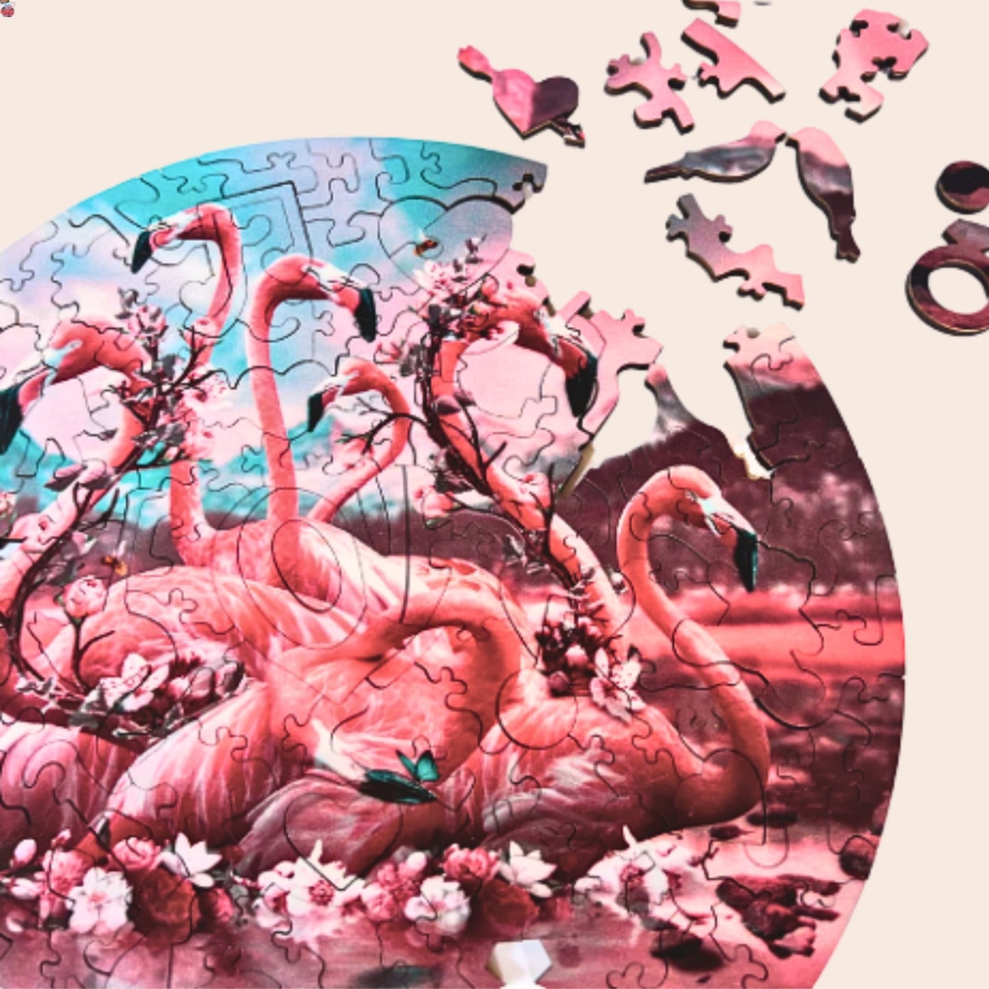 130 Pieces - Flamingos