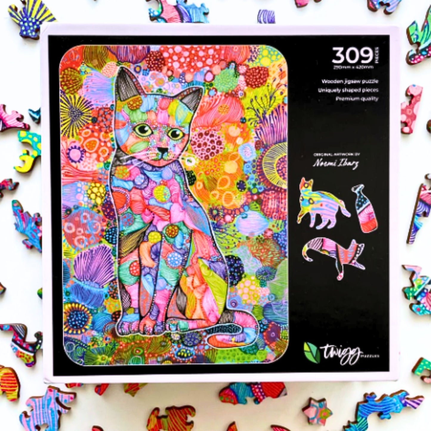 309 pieces - Carefree Cat - Original artwork