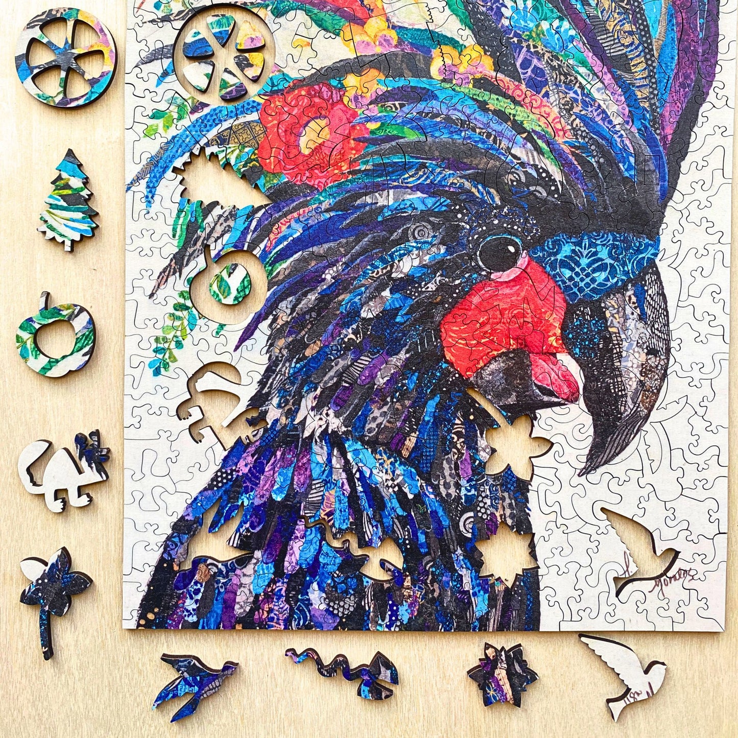 389 pieces - Black Cockatoo - Original artist artwork
