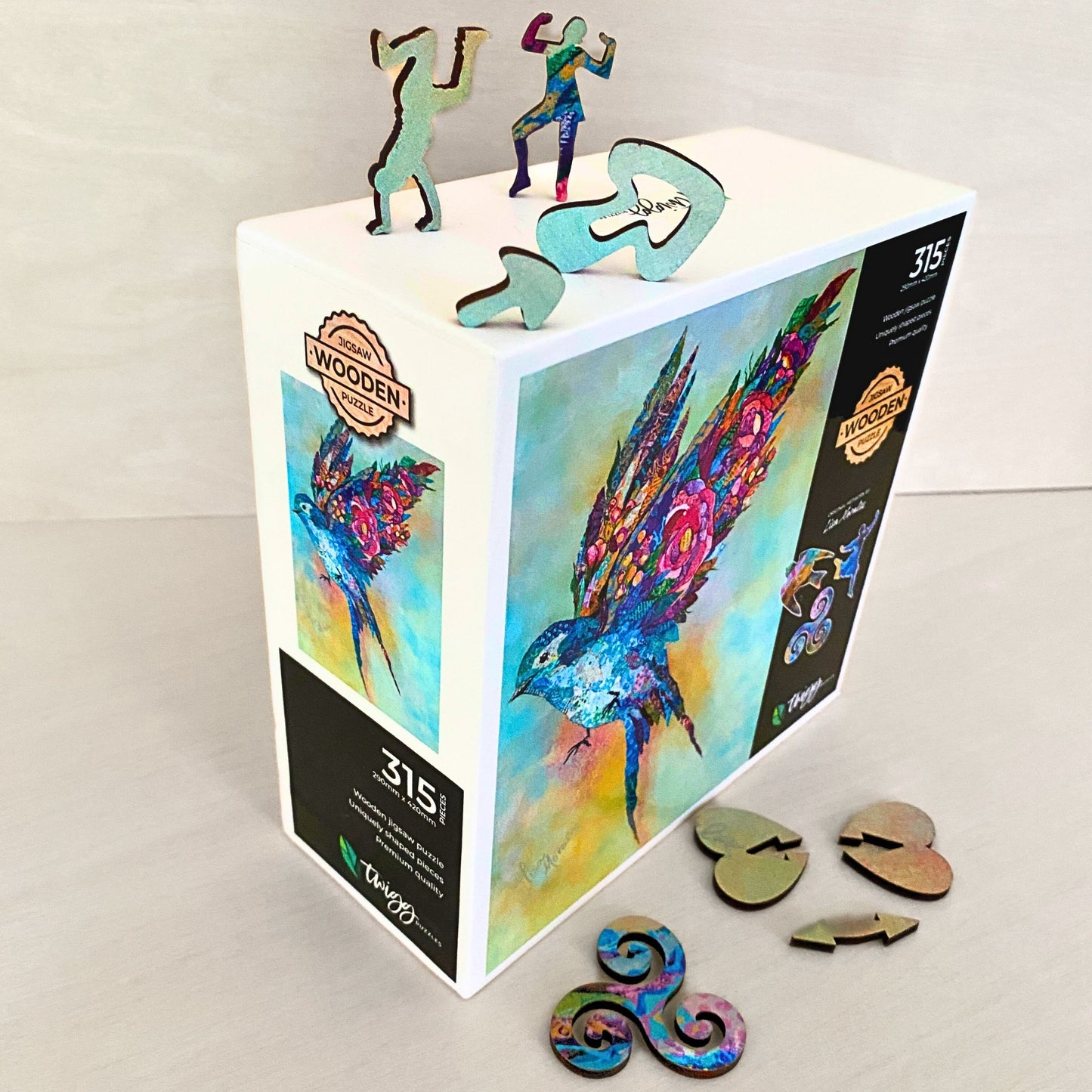 315 pieces - Botanical Swallow - Original Artwork