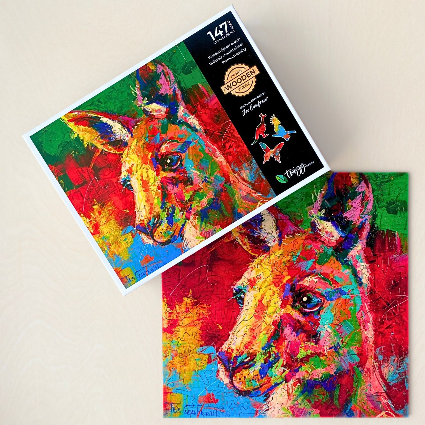 147 Pieces - Kangaroo - Jos Coufreur Original Artist