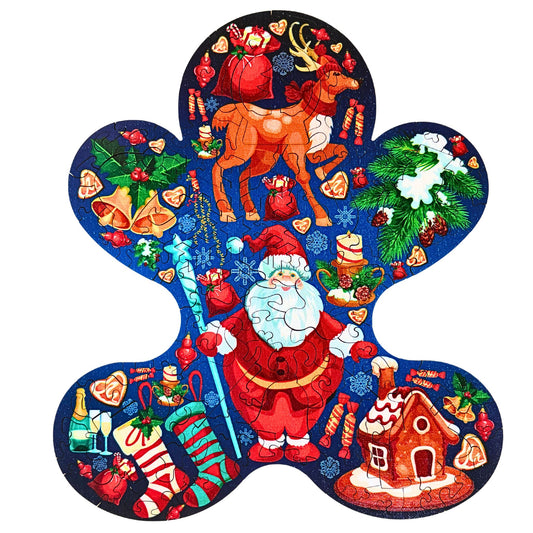 Gingerbread Man BONUS: FREE wooden Christmas Decoration - 92 Pieces