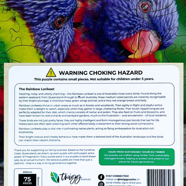 Rainbow Lorikeet -78 Pieces Framed Puzzle