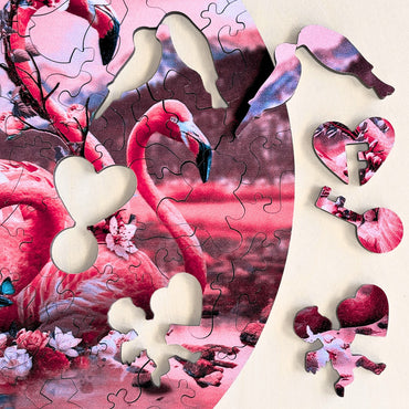 130 Pieces - Flamingos