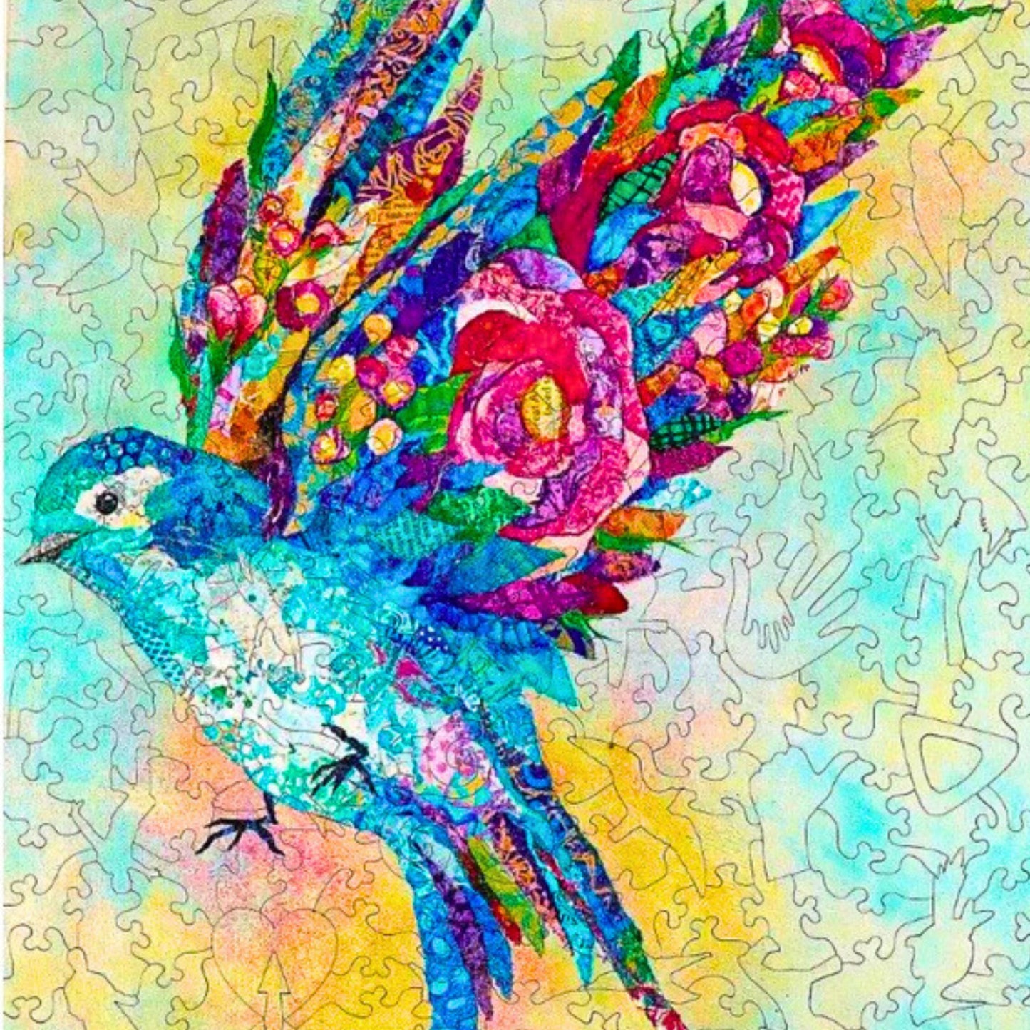 315 pieces - Botanical Swallow - Original Artwork