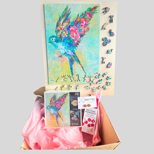 Mother's Day Botanical Swallow Jigsaw Puzzle Hamper
