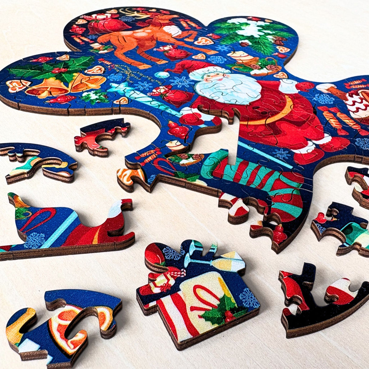 Gingerbread Man BONUS: FREE wooden Christmas Decoration - 92 Pieces