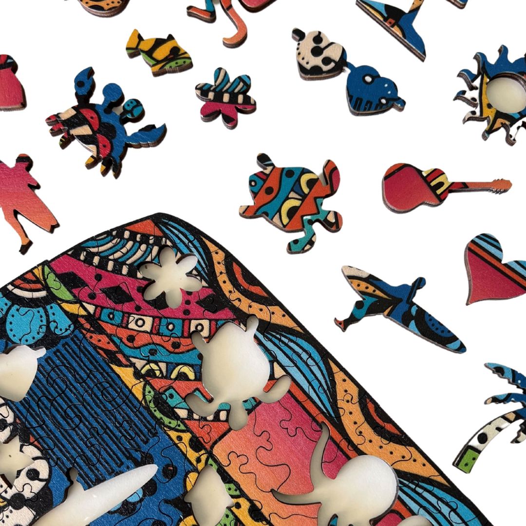 Wooden Puzzle 176 pieces Groovy Van Twigg Puzzles Wooden Puzzle 176 pieces Groovy Van Twigg Puzzles