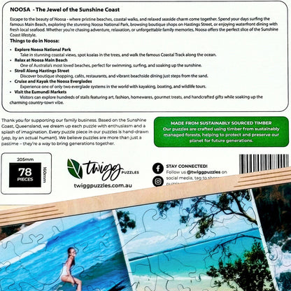 Noosa Main Beach Collage - 78 Piece Framed Puzzle