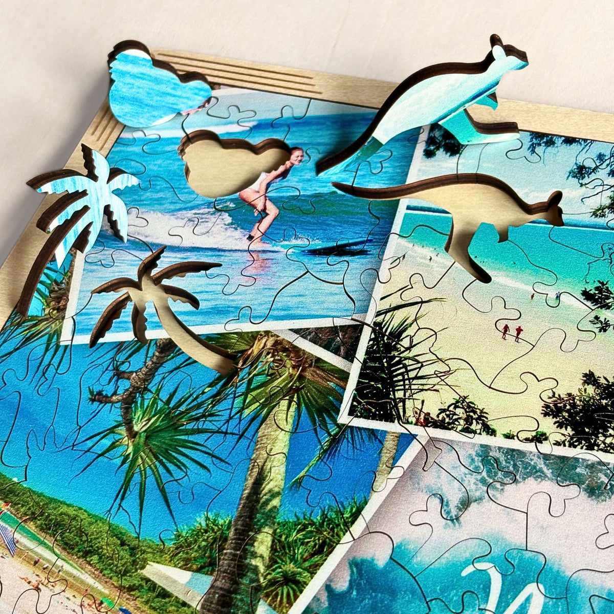 Noosa Main Beach Collage - 78 Piece Framed Puzzle