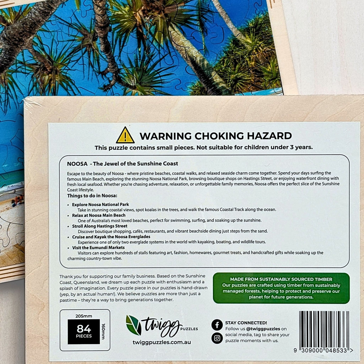 Noosa Main Beach - 84 Piece Framed Puzzle