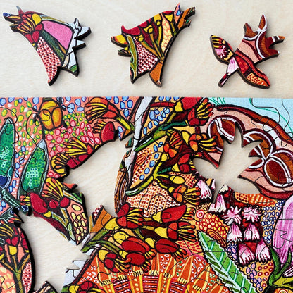 283 Pieces - Golden Whistler - Naomi Malone Original Art