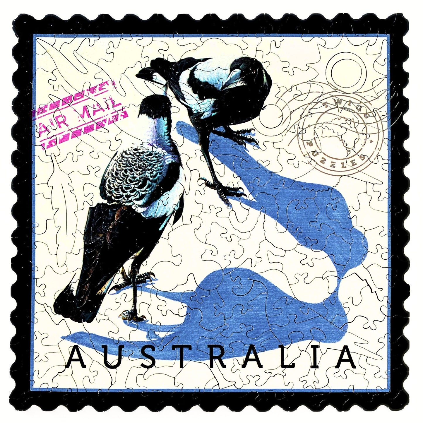 141 Pieces - Magpie - Sally Edmonds Original Artwork
