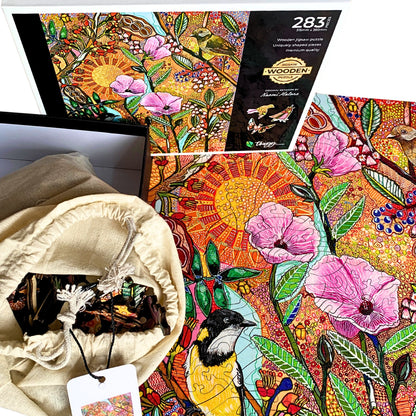 283 Pieces - Golden Whistler - Naomi Malone Original Art