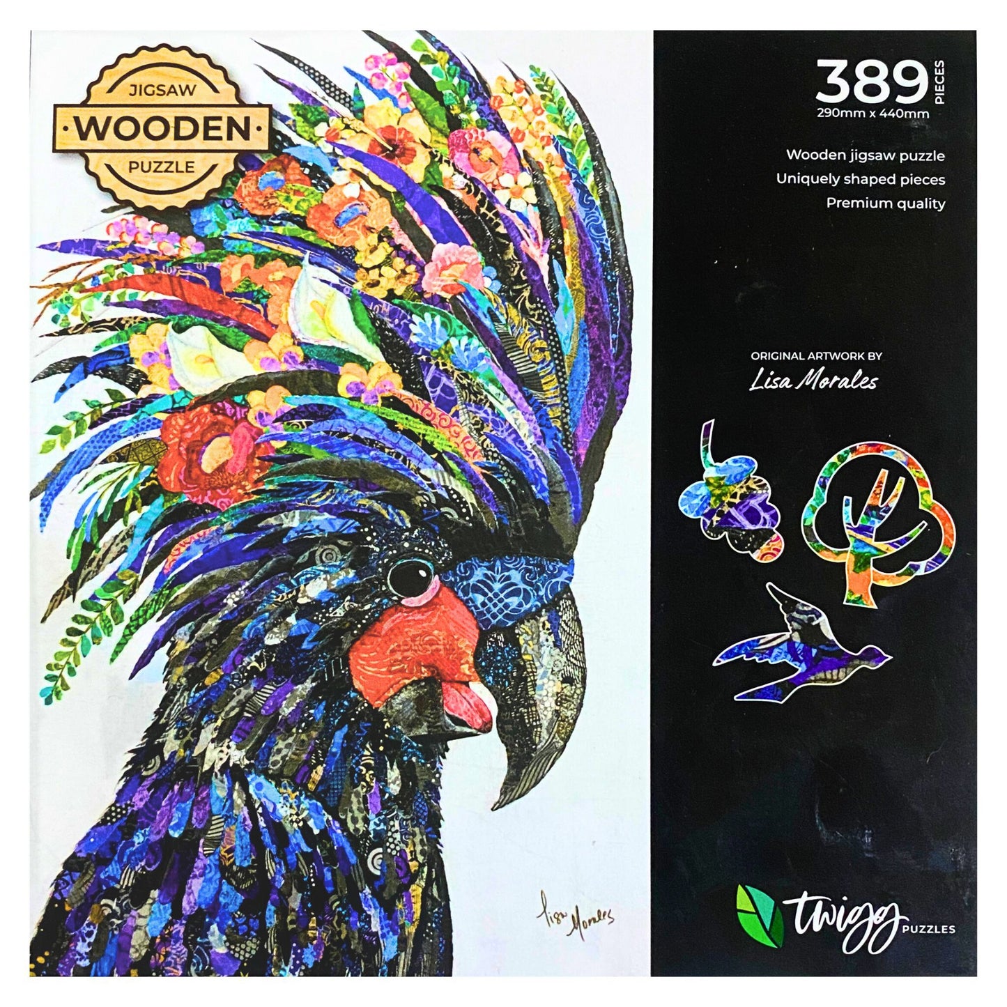 389 pieces - Black Cockatoo - Original artist artwork