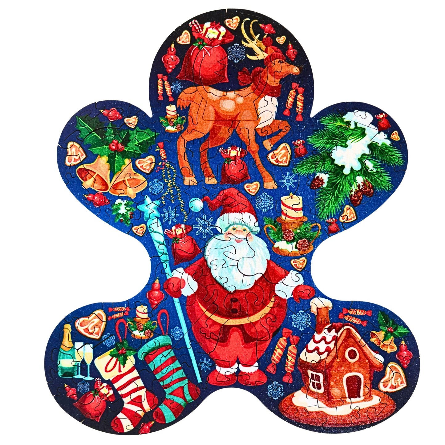 Christmas Gingerbread Man with a FREE wooden Christmas Decoration