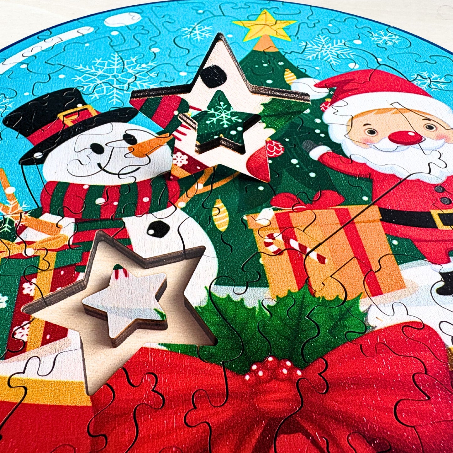 Christmas Snowglobe with a FREE wooden Christmas Decoration