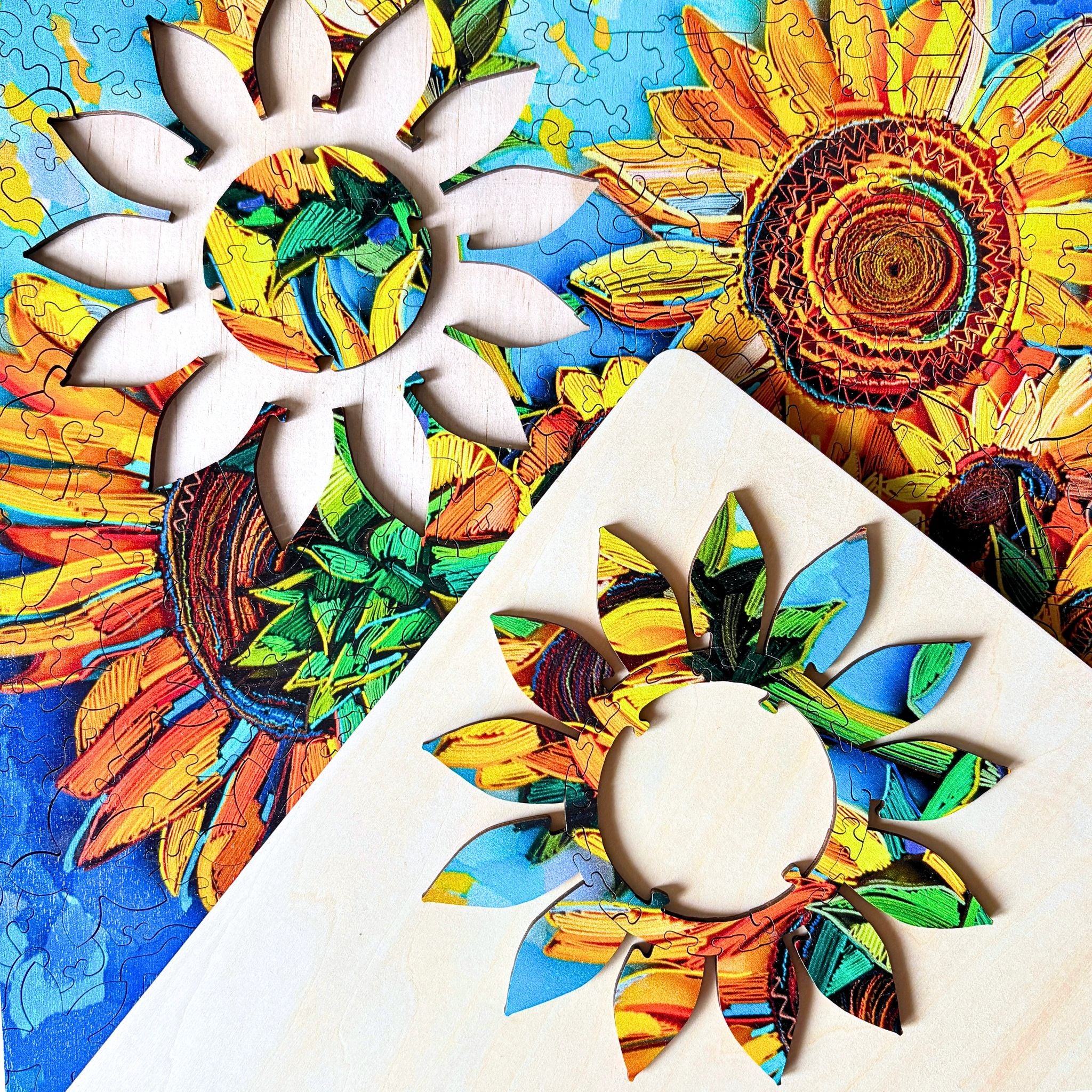 410 pieces - Sunflowers - Original Artwork – Twigg Puzzles