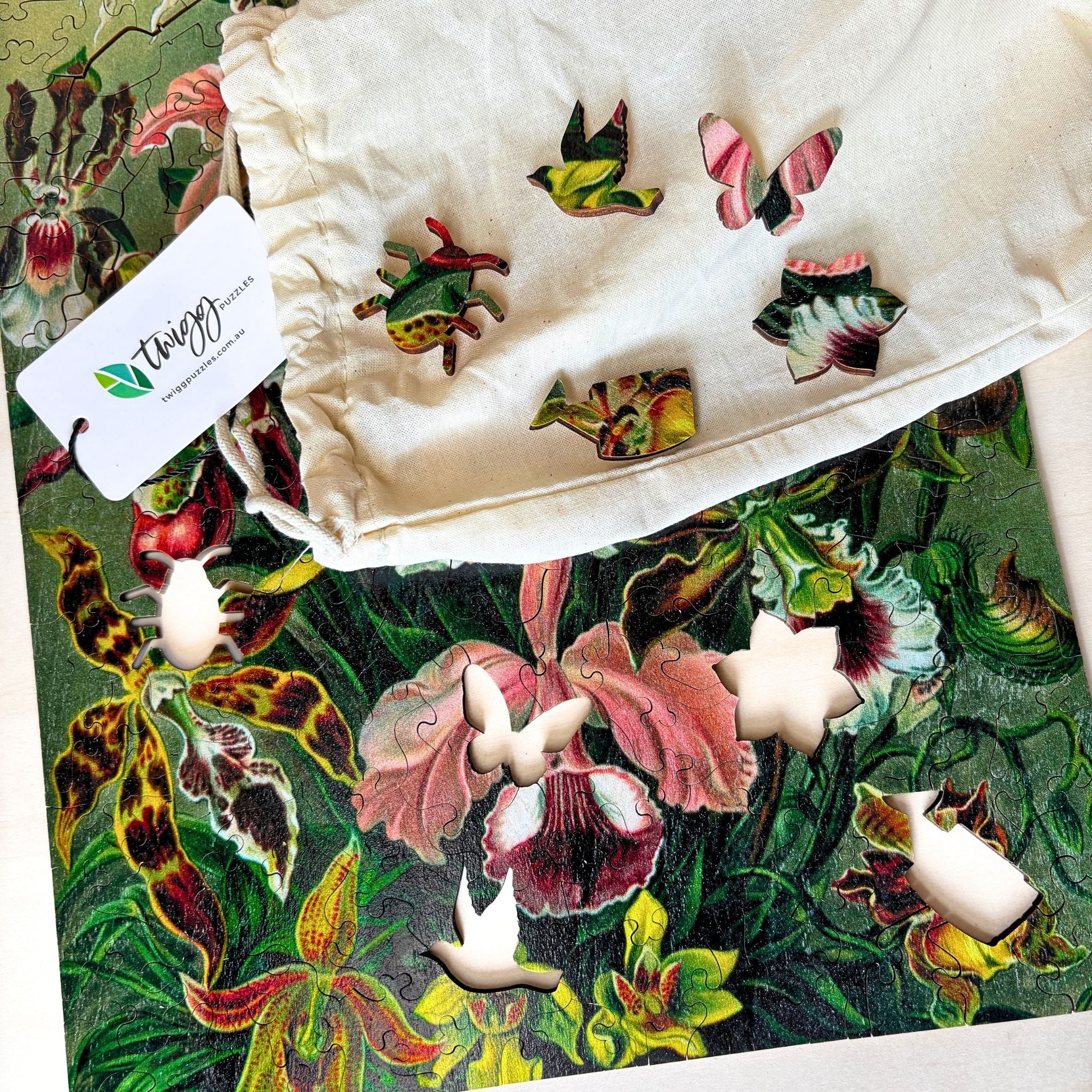 Orchid Wooden Jigsaw Puzzle | Twigg Puzzles
