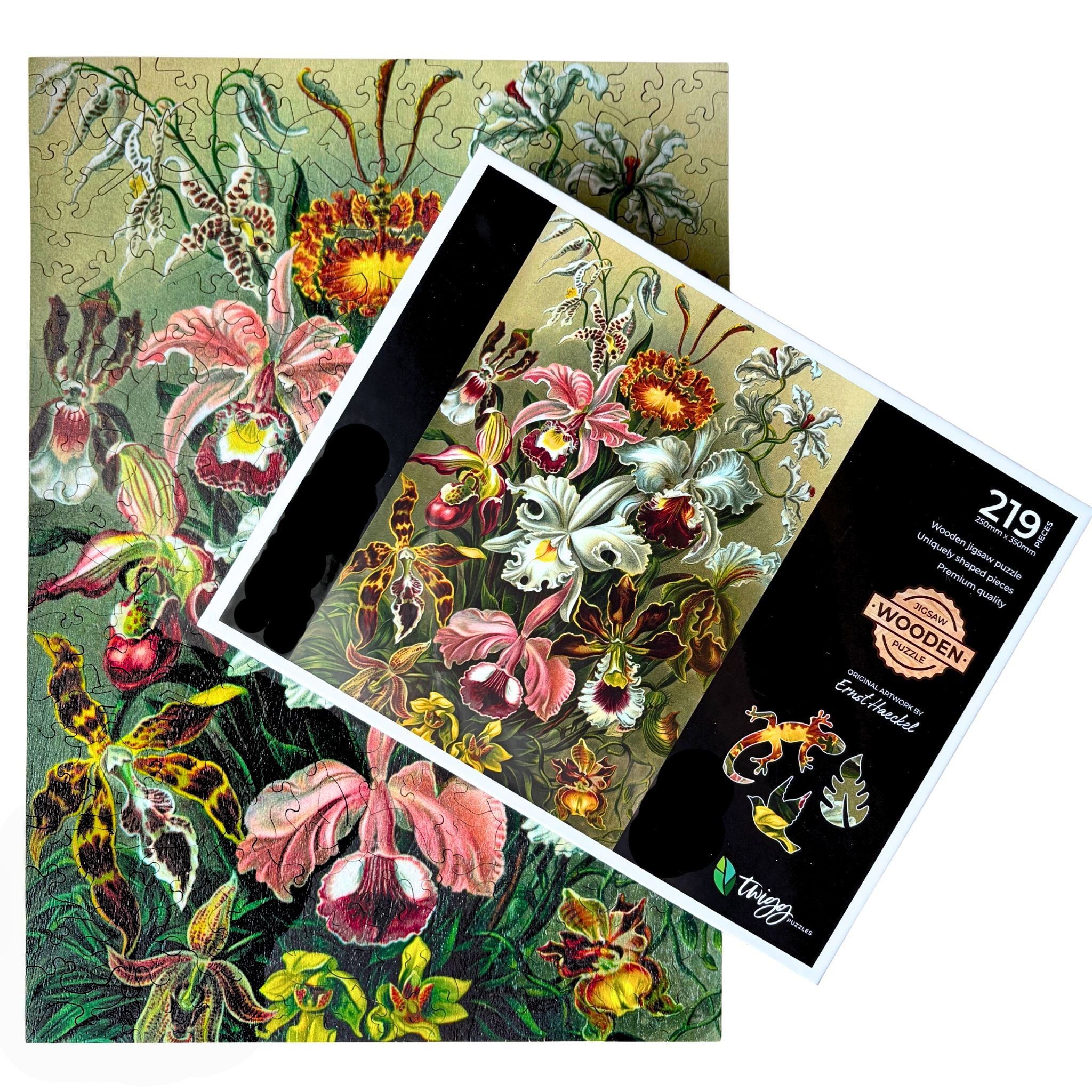 枝アート Orchid Wooden Jigsaw Puzzle | Twigg Puzzles