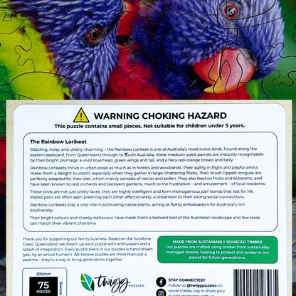 Rainbow Lorikeet -78 Pieces Framed Puzzle