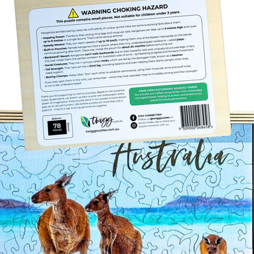 Lucky Bay Kangaroo - 78 Piece Framed Puzzle