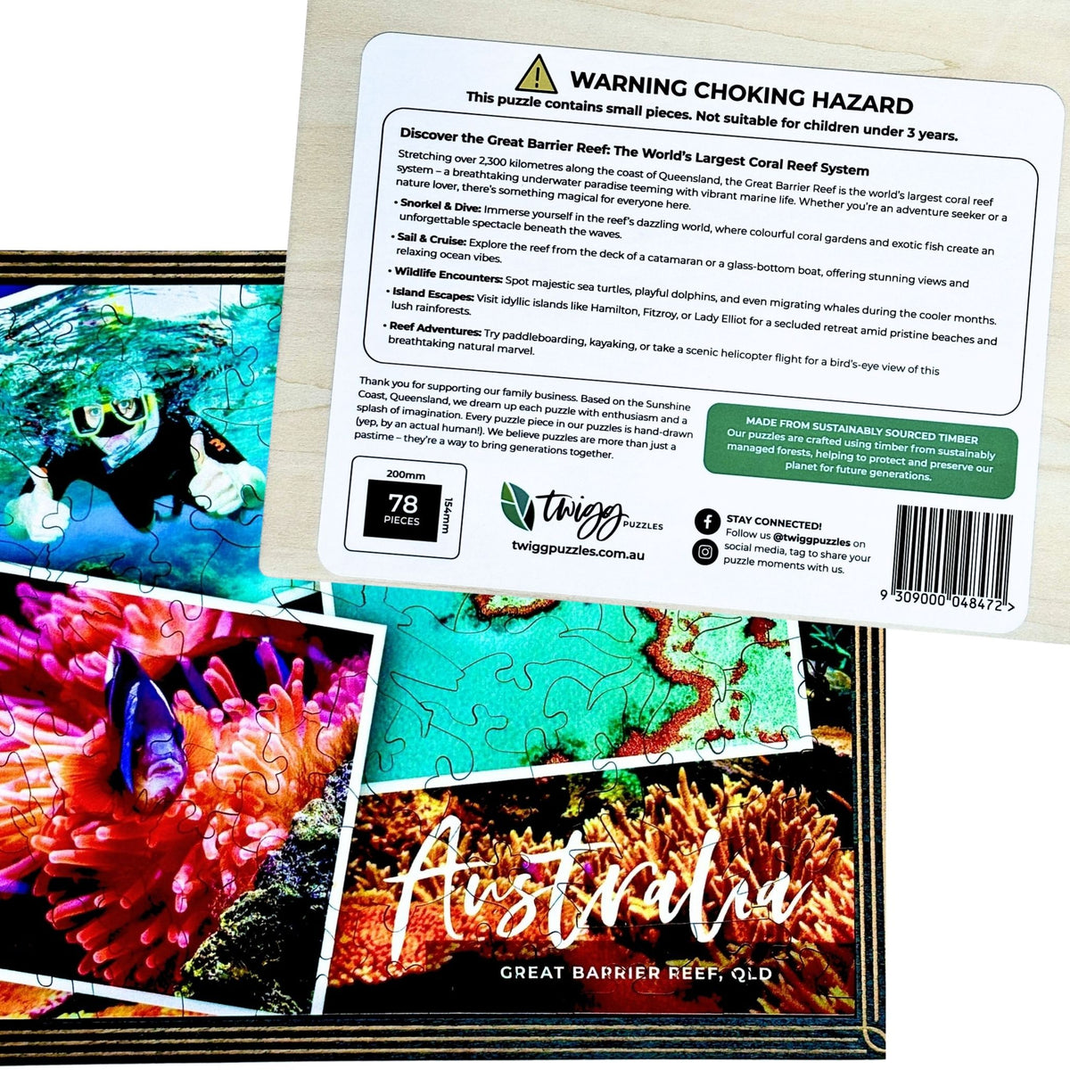 Great Barrieer Reef - 78 Piece Framed Puzzle