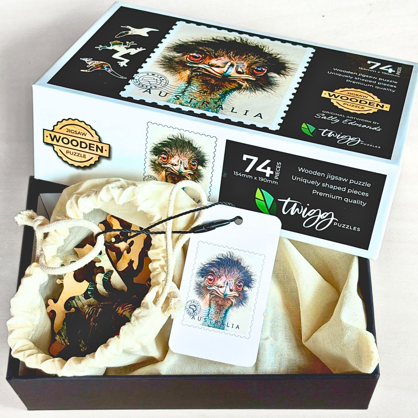 74 pieces - Emu - Sally Edmonds Original Artwork