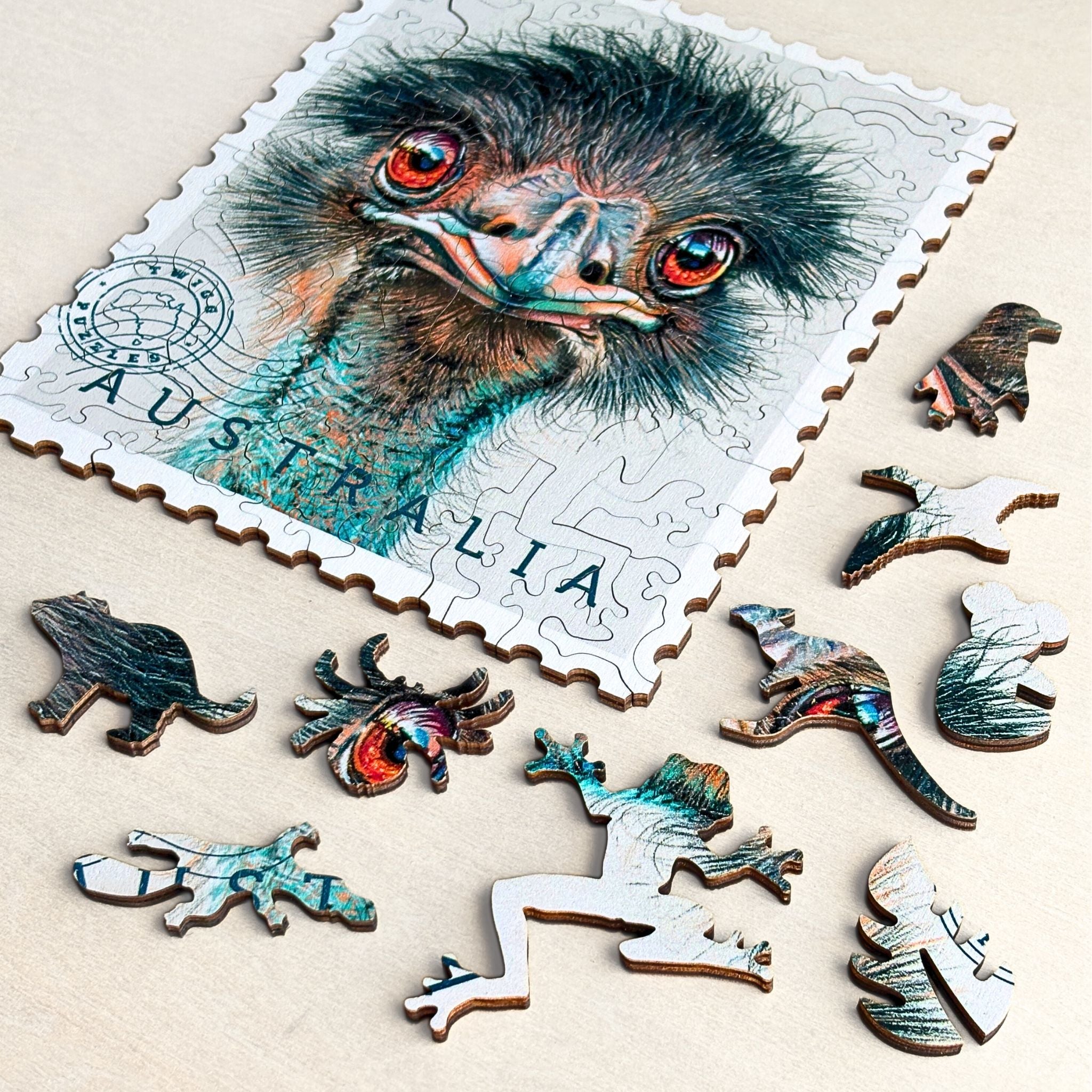 74 pieces - Emu - Sally Edmonds Original Artwork – Twigg Puzzles