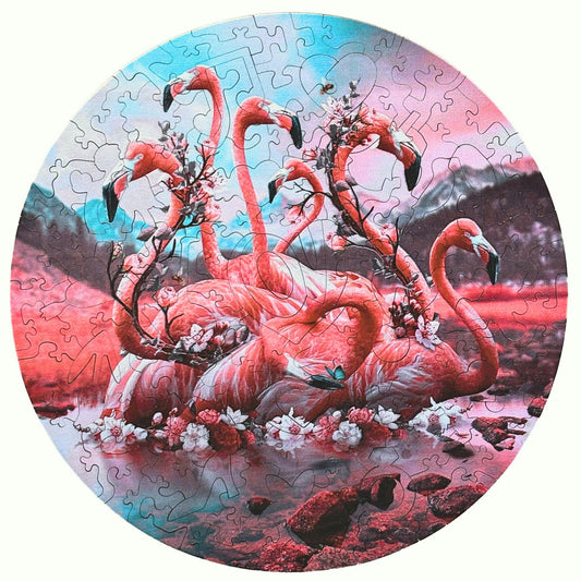 130 Pieces - Flamingos