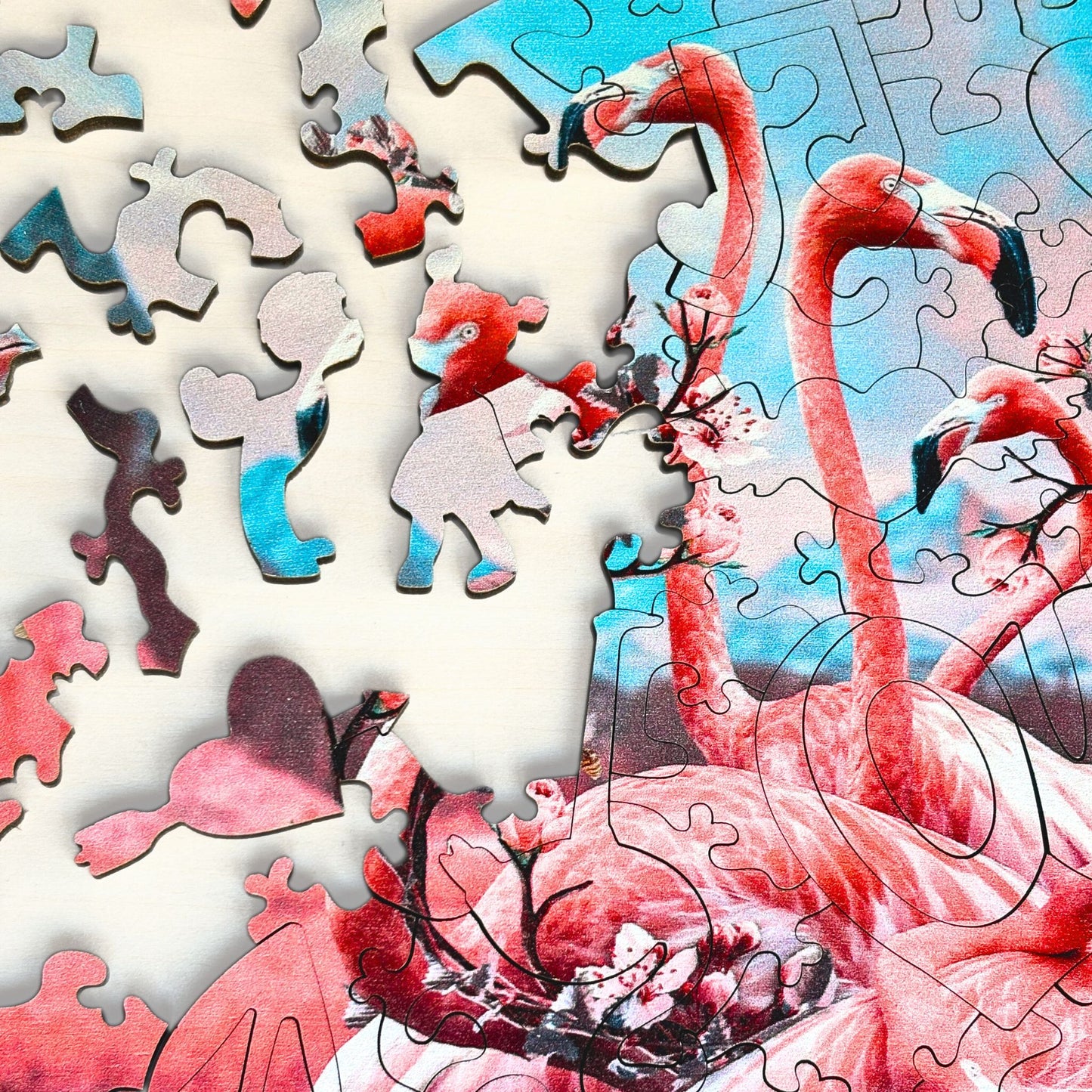 130 Pieces - Flamingos