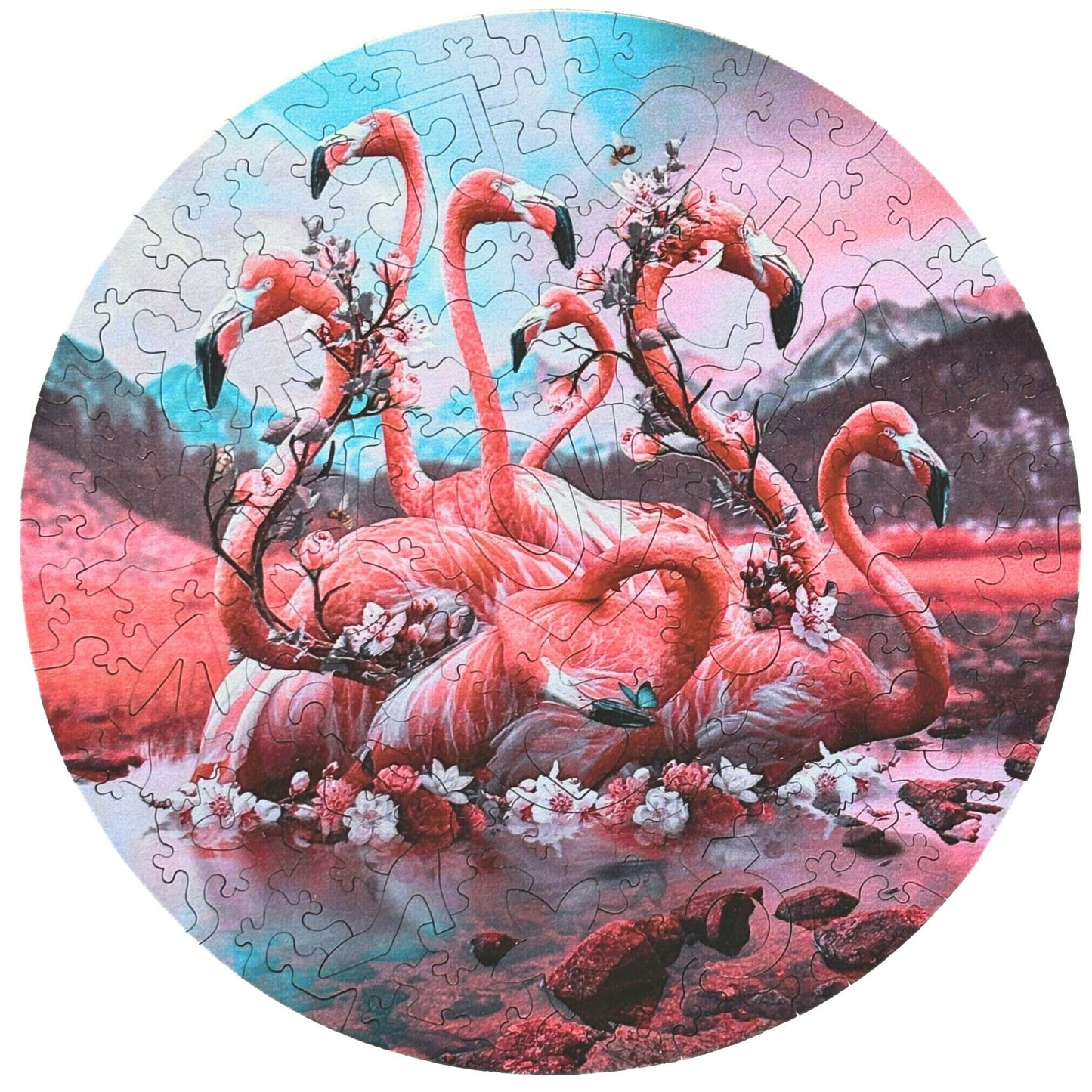 130 Pieces - Flamingos