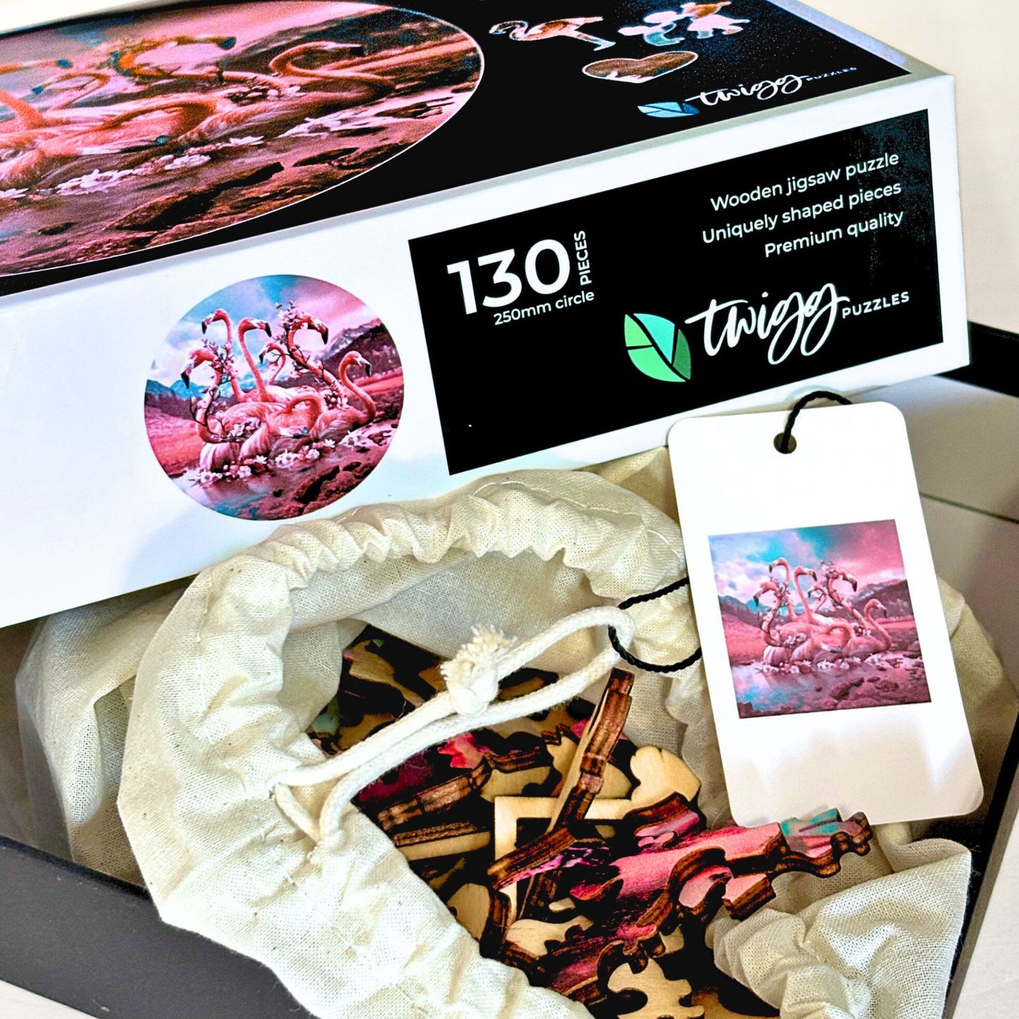 130 Pieces - Flamingos