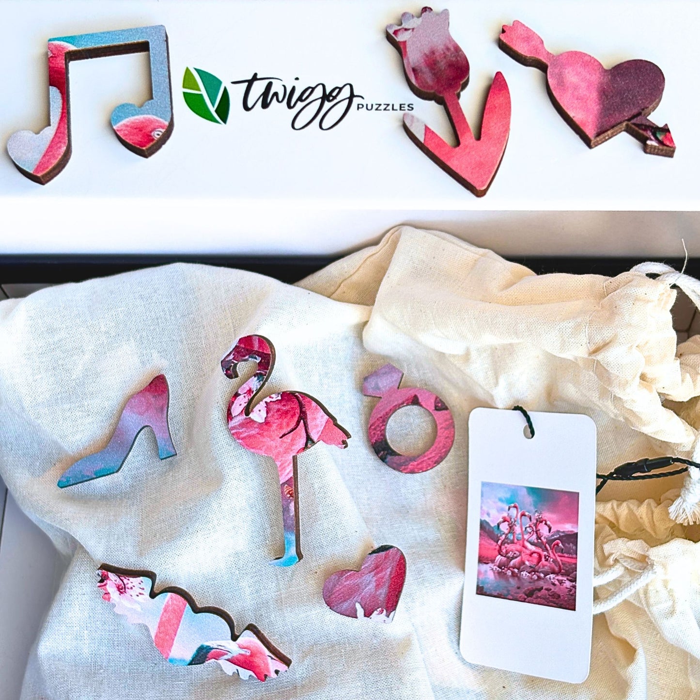 130 Pieces - Flamingos