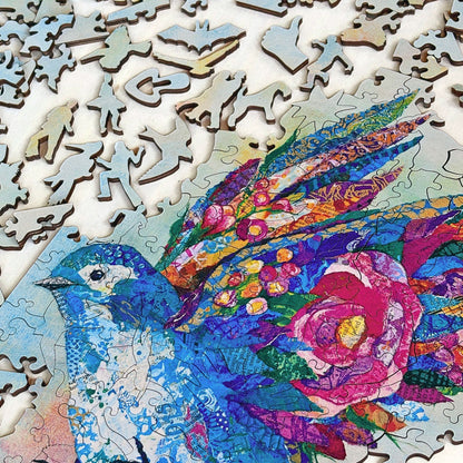 315 pieces - Botanical Swallow - Original Artwork
