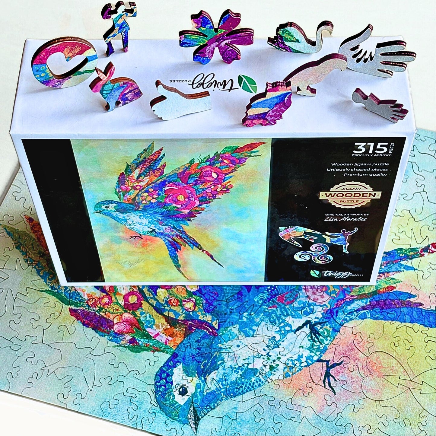 315 pieces - Botanical Swallow - Original Artwork