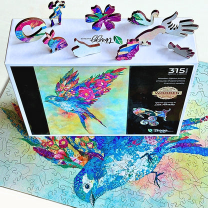 315 pieces - Botanical Swallow - Original Artwork