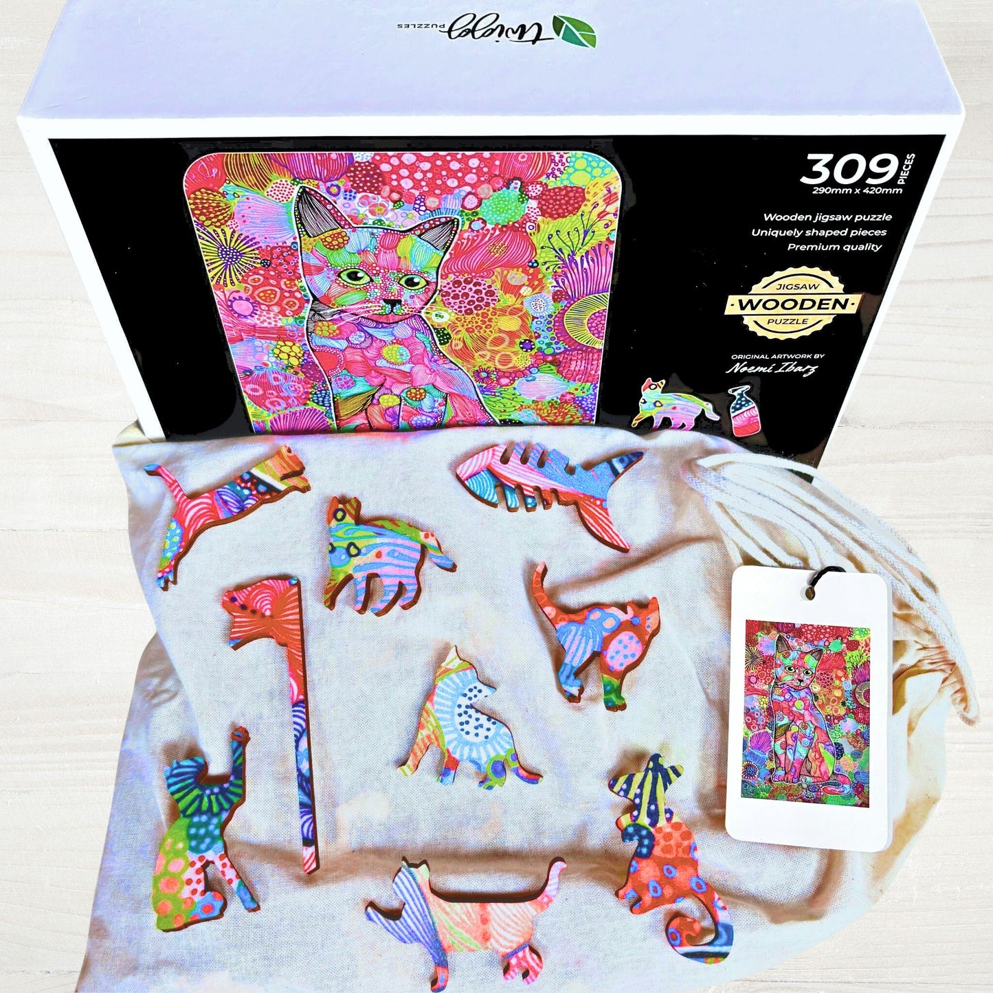 309 pieces - Carefree Cat - Original artwork