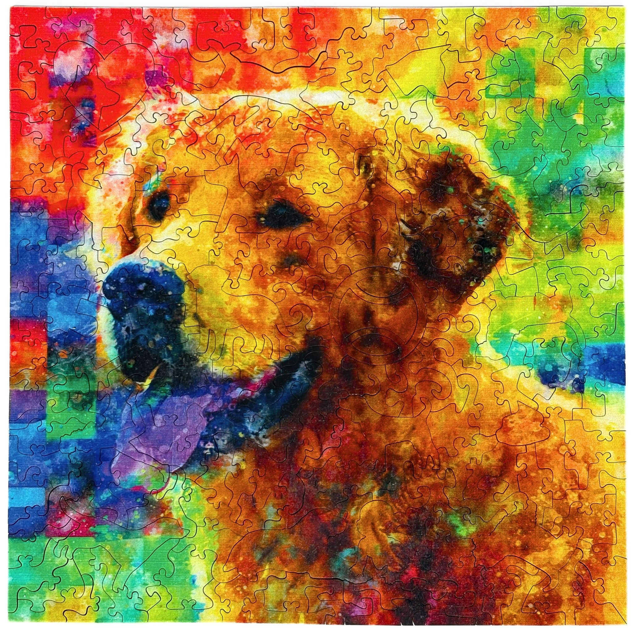 Wooden Puzzle - 202 pieces - Golden Retriever – Twigg Puzzles