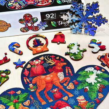 Gingerbread Man BONUS: FREE wooden Christmas Decoration - 92 Pieces