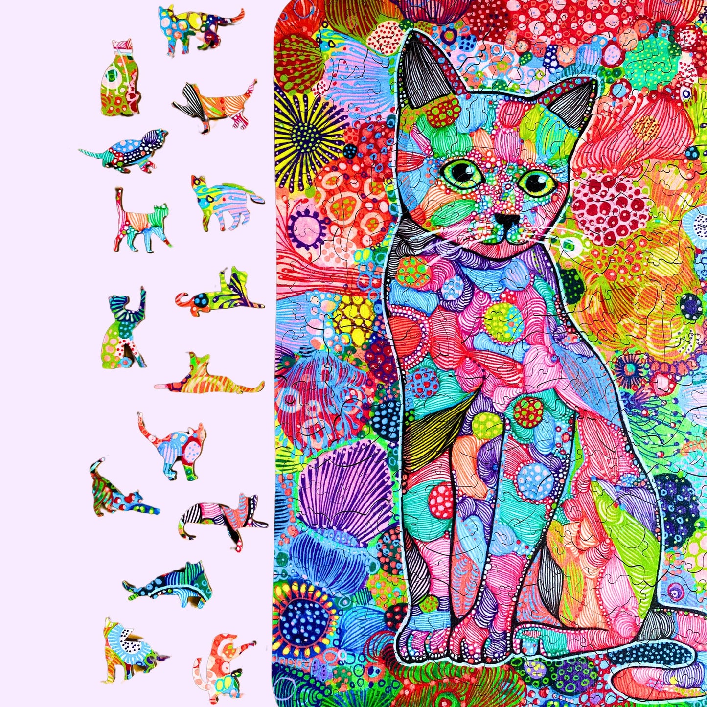 309 pieces - Carefree Cat - Original artwork