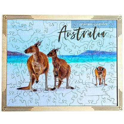 Lucky Bay Kangaroo - 78 Piece Framed Puzzle